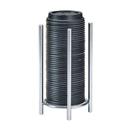 Cal-Mil Mid-Century Chrome Single Countertop Cup and Lid Organizer, 5 inch Dia x 8.5 inch