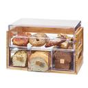 Cal-Mil Bamboo 2 Tier Bread Display Case, 20.125 x 12.75 x 13.125 inch