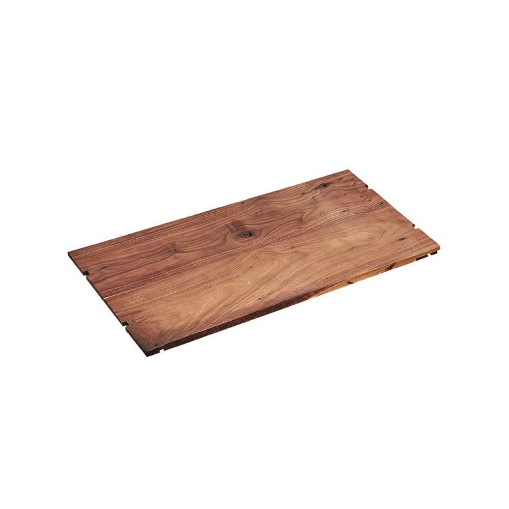 Cal-Mil Mid Century Walnut Rectangular Riser Shelf, 24 x 12 x 0.5 inch