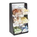 Cal-Mil Black Condiment Holder with Six Removable Plastic Compartments, 13.25 x 7 x 23.25 inch