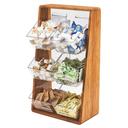 Cal-Mil Bamboo Condiment Holder with Six Removable Plastic Compartments, 13.25 x 7 x 23.25 inch