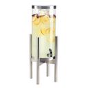 Cal-Mil 3 Gallon Round Beverage Dispenser with Stainless Steel Base and Ice Chamber, 12 x 12 x 26 inch