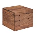 Cal-Mil Mid Century Walnut Square Crate Riser, 12 x 12 x 10 inch