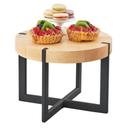 Cal-Mil Round Maple Riser, 12 inch Dia x 9 inch