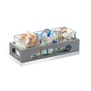 Cal-Mil Ashwood Gray Three Jar Display, 12.75 x 5 x 4.5 inch