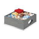 Cal-Mil Oak Ashwood Gray Nine Section Condiment Organizer, 12 x 12 x 6 inch
