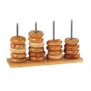 Cal-Mil Bamboo 4 Rods Donut/Bagel Display, 25 x 7 x 13 inch