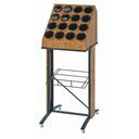 Cal-Mil Madera Floorstanding Bulk Condiment Unit Base with Wood Overlay Panels, 21.5 x 24 x 36 inch