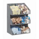 Cal-Mil Ashwood 3 Tier 6 Bin Compartment Condiment Display with Clear Bin Face, 10.25 x 6.75 x 16 inch