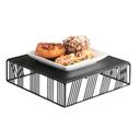 Cal-Mil Portland Black Square Metal Riser, 12 inch Width x 12 inch Depth x 3.25 inch Height