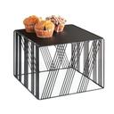 Cal-Mil Portland Black Square Metal Riser, 12 inch Width x 12 inch Depth x 9 inch Height