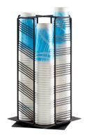 Cal Mil Black Portland Revolving Cup and Lid Holder, 8.75 inch Width x 8.75 inch Depth x 17.75 inch Height