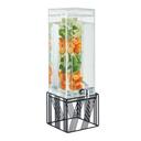 Cal-Mil Portland Black Beverage Dispenser with Infusion Chamber, 8 x 8 x 25 inch