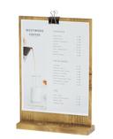 Cal Mil Rustic Pine Wood Madera Clipboard Menu Holder, 9.25 inch Width x 2.5 inch Depth x 13.5 inch Height