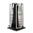 Cal-Mil Cinderwood Black Metal Frame Revolving Cup and Lid Organizer, 10 x 10 x 18.125 inch