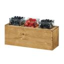 Cal-Mil Madera Glass Jar Action Station Unit, 15.75 x 5.5 x 8.75 inch