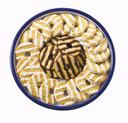 Cal Mil White Round Melamine Serving Tray with Blue Rim, 9.5 inch Dia. x 1.25 inch Height -- 3 per case