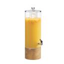 Cal-Mil Madera 3 Gallon Round Beverage Dispenser with Ice Chamber, 10.5 inch Dia. X 24 inch Height