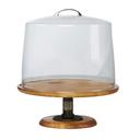 Cal-Mil Madera Rustic Pine Footed Pedestal Cake Stand, 12.75 inch Dia. x 5 inch Height