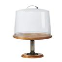 Cal-Mil Madera Rustic Pine Footed Pedestal Cake Stand, 12.75 inch Dia. x 7 inch Height