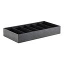 Cal-Mil Black Plastic Classic Box Holder Base To-Go Organizer, 18.75 inch Width x 10 inch Depth x 3.25 inch Height
