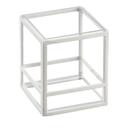 Cal-Mil Monterey White Square Presentation Case, 5 inch Width x 5 inch Depth x 6 inch Height