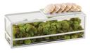 Cal Mil Monterey White Rectangle Presentation Case, 5 inch Width x 15 inch Depth x 5 inch Height