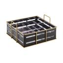 Cal-Mil Empire Black Multi Section Condiment Organizer, 11.75 inch Width x 11.5 inch Depth x 6 inch Height