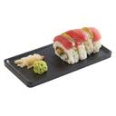 Cal-Mil Finn Black Rectangular Modular Melamine Tray, 8 inch Width x 4 inch Depth x 0.5 inch Height -- 3 per case