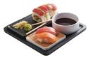Cal Mil Finn Black Square Modular Melamine Tray, 9 inch Width x 9 inch Depth x 0.5 inch Height -- 3 per case