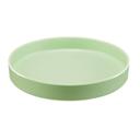 Cal-Mil Hudson Matcha Raised Rim Melamine Plate, 12 inch Dia. x 1.5 inch Height