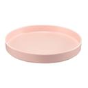 Cal-Mil Hudson Blush Raised Rim Melamine Plate, 12 inch Dia. x 1.5 inch Height