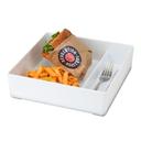 Cal-Mil White Melamine Bento Box, 10 inch Width x 10 inch Depth x 2.75 inch Height -- 3 per case
