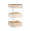 Cal Mil 3-Tier White Metal Merchandising Stand, 12.5 inch Width x 13.25 inch Depth x 20.5 inch Height