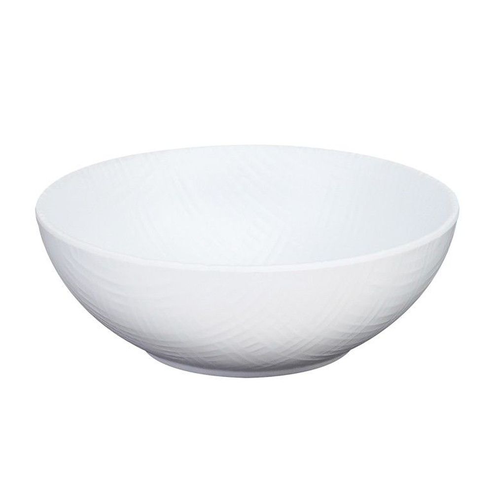 Cal-Mil Sedona White Melamine Bowl, 6.5 inch Dia. x 2.25 inch Height