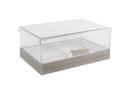 Cal Mil Display Bin with Stainless Steel Base, 19 inch Width x 12 inch Depth x 8 inch Height