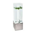 Cal-Mil Aspen 3 Gallon Acrylic Beverage Dispenser with Ice Chamber, 8.5 x 8.5 x 26.75 inch