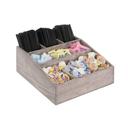 Cal-Mil Aspen Gray-Washed Pine Wood Condiment Organizer, 12 inch Width x 12 inch Depth x 5.5 inch Height