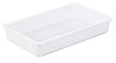 Cal Mil White Melamine Deep Tray, 12 inch Width x 7 inch Depth x 2 inch Height