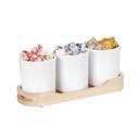 Cal-Mil Blonde Cylinder Tray, 16 inch Width x 5.5 inch Depth x 6 inch Height