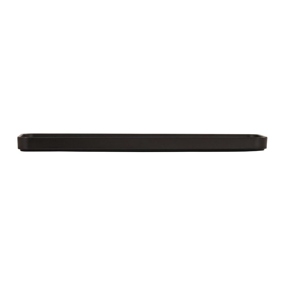 Cal-Mil Hudson Black Rectangular Melamine Platter, 6 inch Width x 18 inch Depth x 1 inch Height