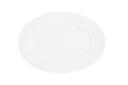 Cal Mil Classic Rim White Oval Melamine Platter, 9.75 inch Width x 7.25 inch Depth x 0.75 inch Height