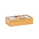 Cal-Mil Bamboo Frame Cold Concept Tray, 9.5 inch Width x 17.75 inch Depth x 4.75 inch Height
