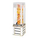 Cal-Mil Empire 3 Gallon White Square Beverage Dispenser with Infusion Chamber, 8.5 X10 X 24.75 inch
