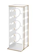 Cal Mil Empire White Cylinder Display, 7 inch Width x 7.25 inch Depth x 18.5 inch Height