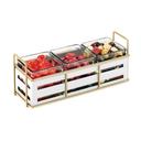 Cal-Mil Empire White Jar Display with 3 Glass Jar, 12.5 inch Width x 4.5 inch Depth x 5.25 inch Height