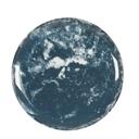 Cal-Mil Reactive Blue and White Melamine Plate, 7 inch Dia. x 0.75 inch Height