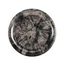 Cal-Mil Reactive Black and Ivory Melamine Plate, 7 inch Dia. x 0.75 inch Height