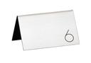 Cal Mil Silver with Black Double-Sided Number Table Tent, 1.75 inch Width x 5 inch Height