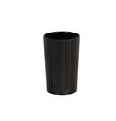 Cal Mil Melamine Ribbed Black Crock, 3.75 inch Dia. x 6 inch Height -- 6 per case